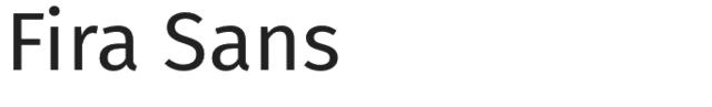 Fira Sans typeface Fira Sans typeface