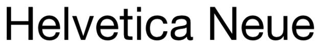 Helvetica Neue typeface Helvetica Neue typeface