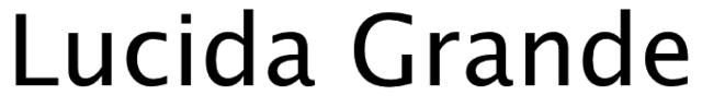 Lucida Grande typeface Lucida Grande typeface