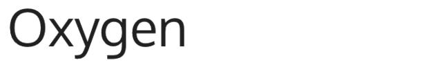 Oxygen typeface Oxygen typeface