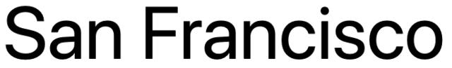 San Francisco typeface San Francisco typeface