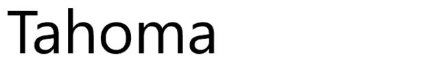 Tahoma typeface Tahoma typeface