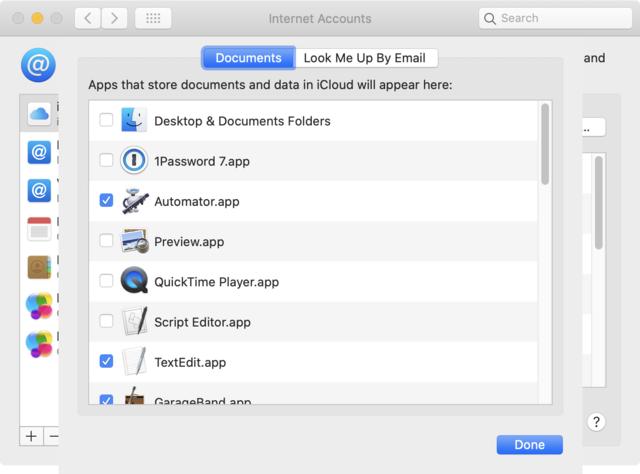 The iCloud Drive settings for macOS Catalina as of August, 2020 The iCloud Drive settings for macOS Catalina as of August, 2020