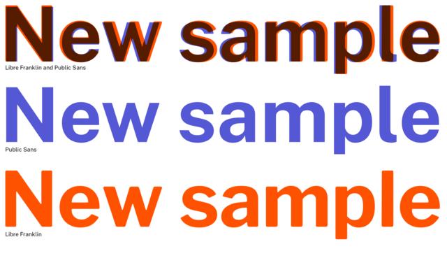 USWDS graphic comparing Public Sans and Libre Franklin web fonts USWDS graphic comparing Public Sans and Libre Franklin web fonts